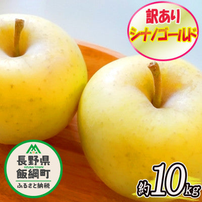 2025年10月中旬以降出荷 【感謝りんご】 訳あり りんご シナノゴールド 約10kg 光センサー選果 24~50玉