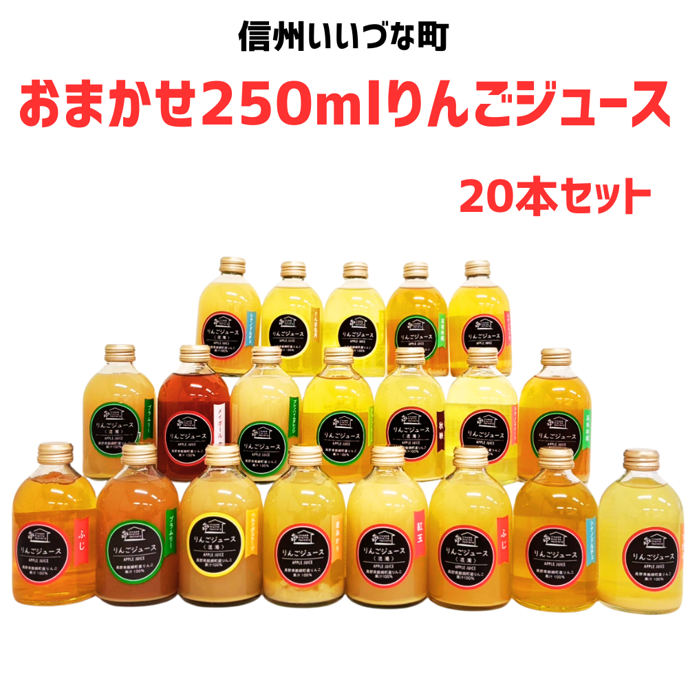 おまかせ250mlりんごジュース20本セット