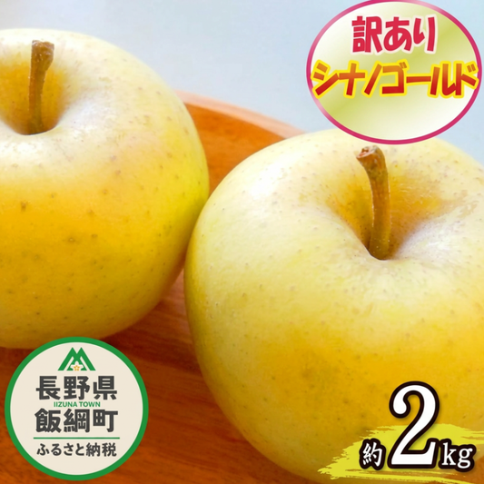 2026年11月中旬以降出荷 【感謝りんご】 訳あり りんご シナノゴールド 約2kg 光センサー選果