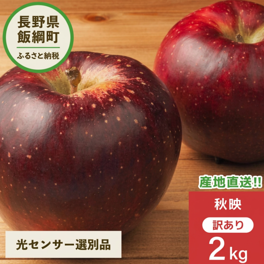 2026年10月以降出荷 【感謝りんご】訳あり りんご 秋映 2kg 光センサー選果