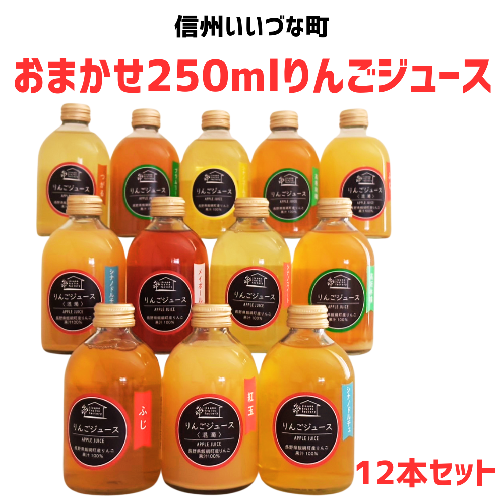 おまかせ250mlりんごジュース12本セット
